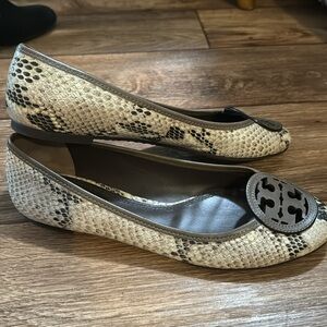 Tory Burch Ballet Shoe - Snakeskin size 10